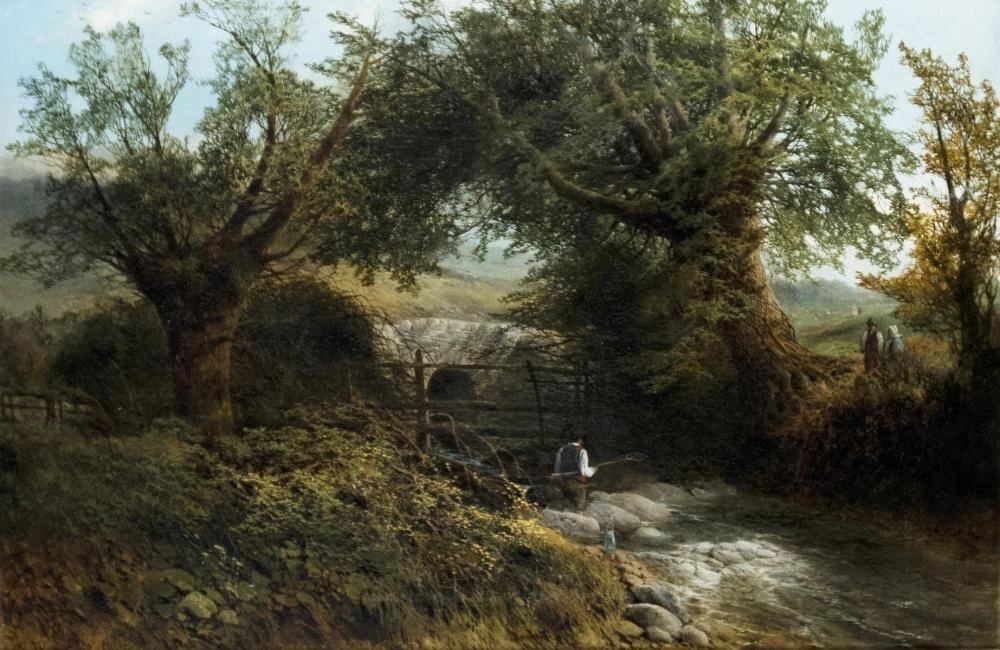 Adrian Scott Stokes - Pescatore al torrente